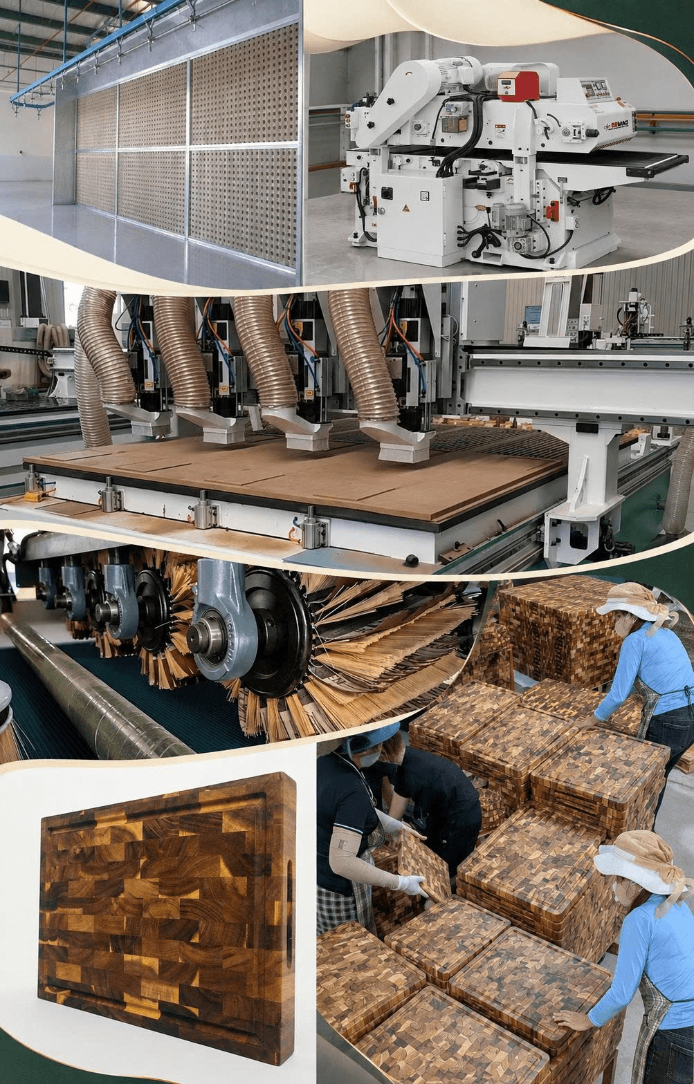 Actual Workshop Production Line - OEM / ODM Cutting Boards