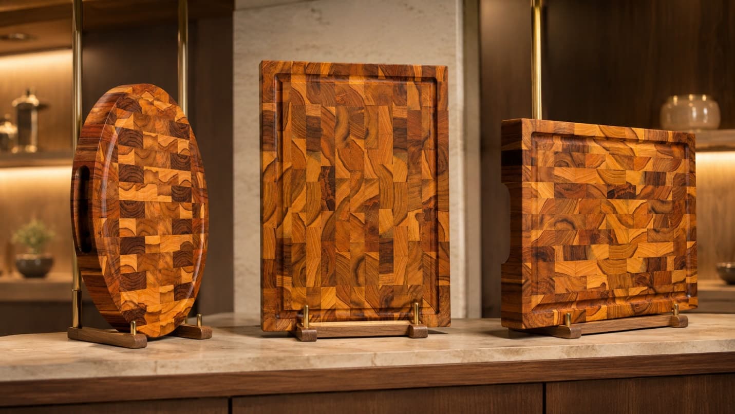Teak End-Grain Butcher Block